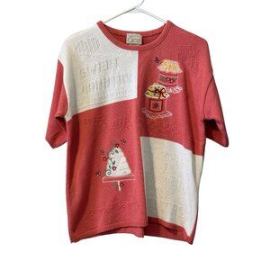 Company Collection Sweater Women Size Medium Embroidered USA‎ Made Country VTG